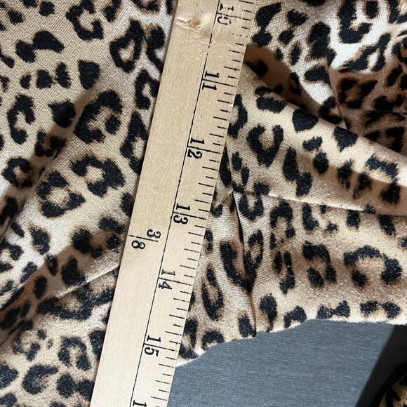 Chico's Pants Womens Size 4 US 20 Tan Leopard Print Pull On‎ Ankle High Rise - Picture 10 of 11